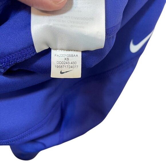 Nike One Women's Mid-Rise 7" Lapis Bike Training Shorts (DD0243-430) Purple XS - Picture 4 of 7